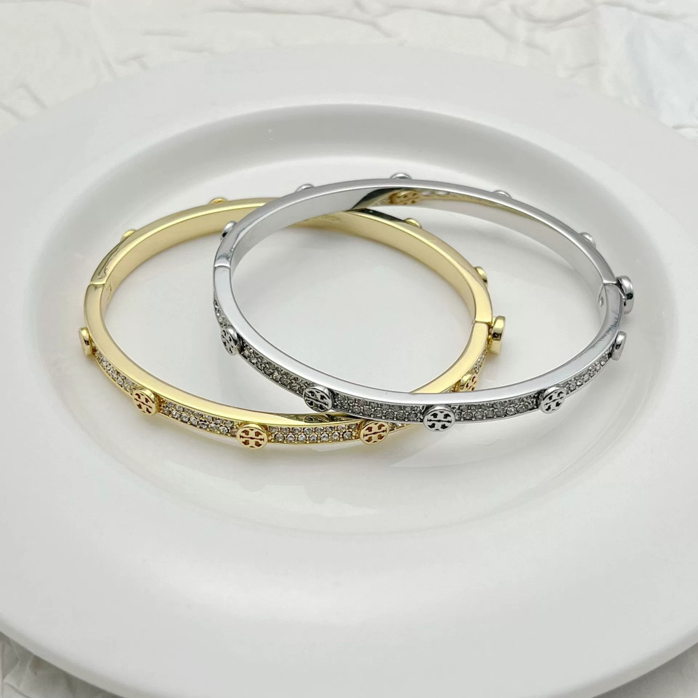 Tory Burch Full Diamond Letter Metal Bracelet